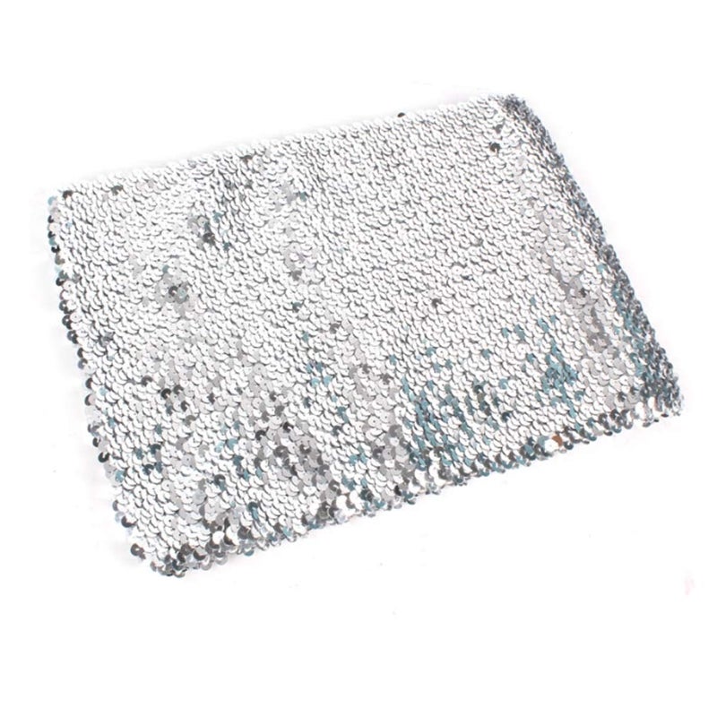 Fenyong Womens Sparkly Sequin Mermaid Crop Tops, Strapless Metallic Tube Tops for Party Clubwear(Silver) - Image 3